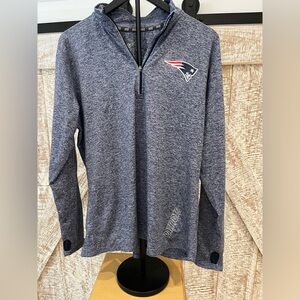 Men's Nike Dri-Fit New England Patriots Heather Blue Quarter-Zip Size XXL